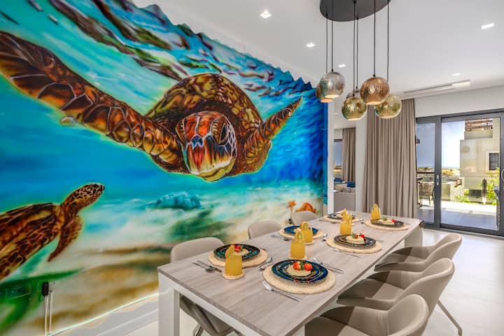 Exclusive Ocean View Wariruri Penthouse Condo Pool - 荷屬阿魯巴