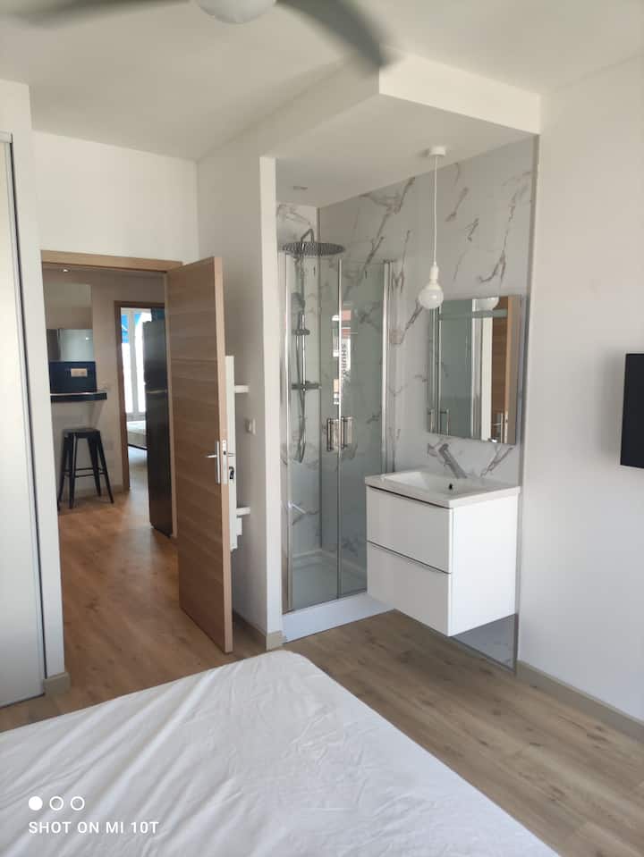 Each room has its own private shower room 