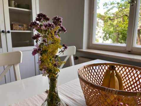 Apartment with kitchen, parking & garden