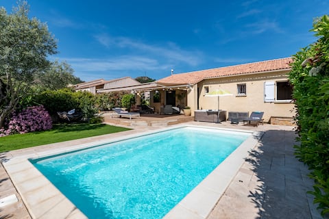 Charming house with pool and hot tub.