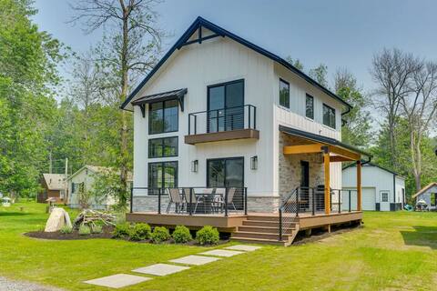 Modern Lake House with Private Beach