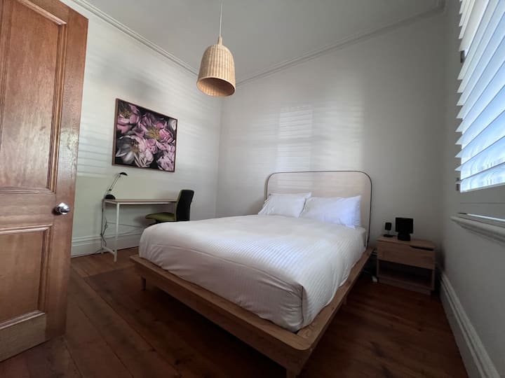 Arrive at our beautifully decorated bedroom and watch the light shift throughout the day. When it's time for sleep, you are assured a relaxing night's rest in our luxurious beds with hotel-quality linens.