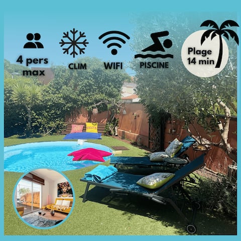 Villa Art'Déco 4* by GC- Piscine - Wifi - Parking