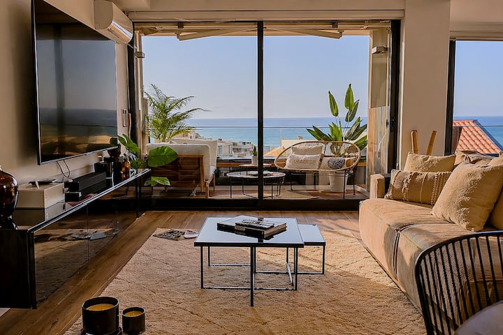 Dolce Waves: Luxe&brunch-jacuzzi&design Et Vue Mer - Praia