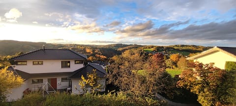 Panoramic view, quiet location, 20 minutes to Cologne