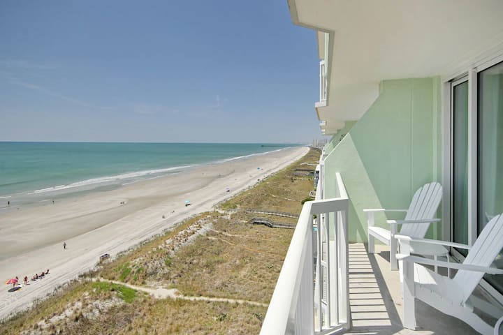 Serene 4br Oceanfront 8th-floor | Balcony | Pool - Sunset Beach, NC