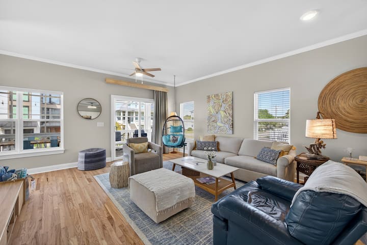 10 Min Wlk Bch/2-10 Ppl/pets/waterview/fenced Yard - Carolina Beach, NC