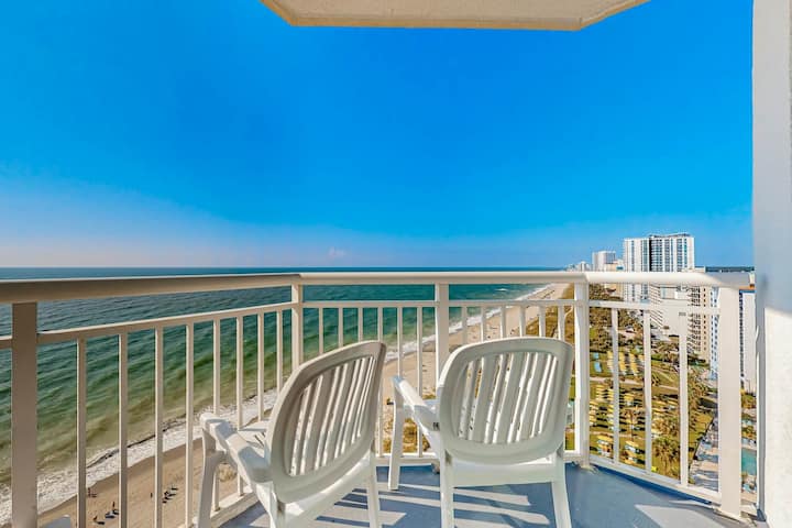 2br Oceanfront 18th-floor | Balcony | Pool - Myrtle Beach, SC