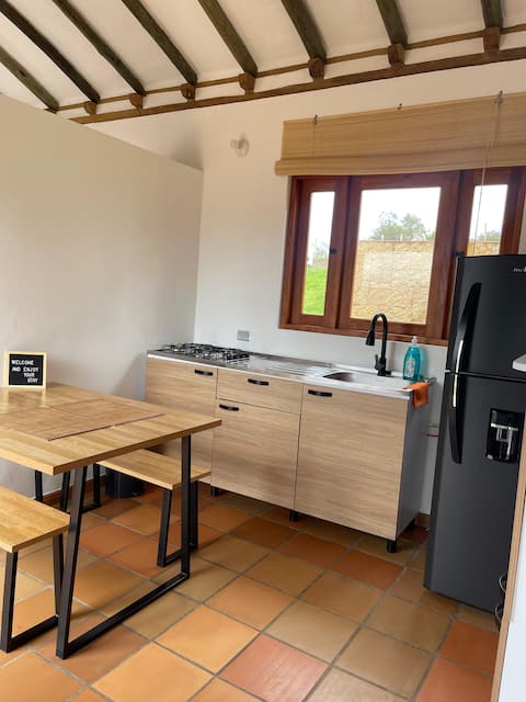Top Airbnb: Spectacular cabin: landscape, wifi, TV and kitchen in Villa De Leyva