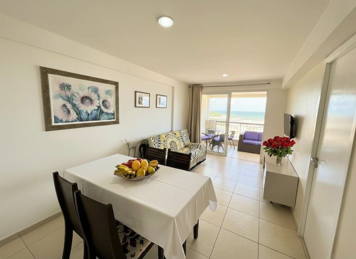 Apto Vista Mar, Andar Alto, Mobiliado, 2 Quartos. - Fortaleza
