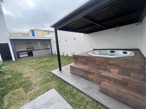 Increíble casa de playa+jacuzzi
