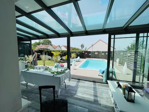 Villa with heated pool Paris & Disney 20' away