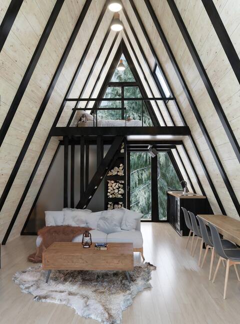 Treetop Cabin with a View near Glacier