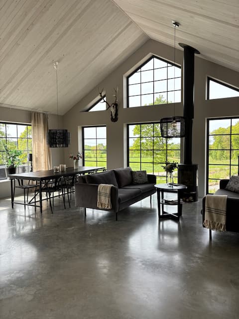 Modern house with SPA bath in a rural setting
