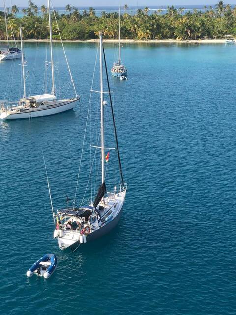 Sailing boat in San Blas
