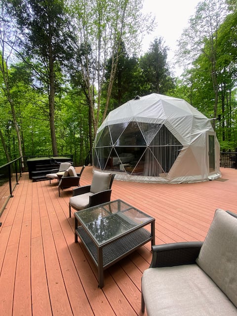 Luxury Dome | Hot Tub | Lake Access | Forest Views