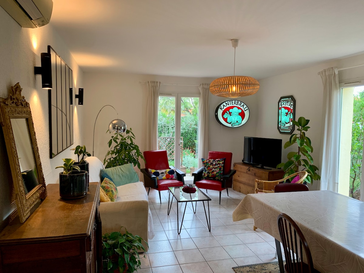 Top performing Airbnb: Air-conditioned house and garden 77 m2 residential area in Perpignan