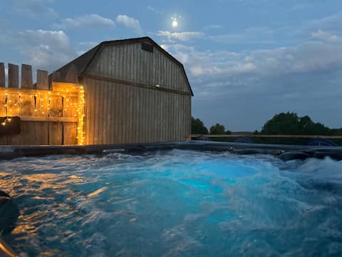 Glampground 1house+2 cabins+hot tub+outdoor shower