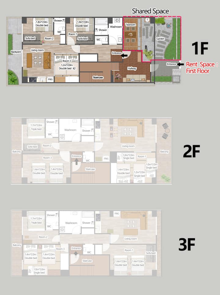 Whole Rental Facility For Families, On 1st Floor. - Japan