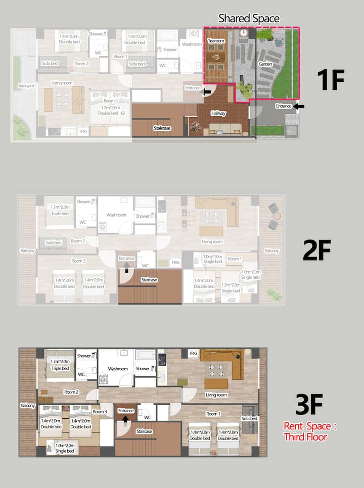 Namba 6 Minutes, Entire Private 3rd Floor Facility - 日本