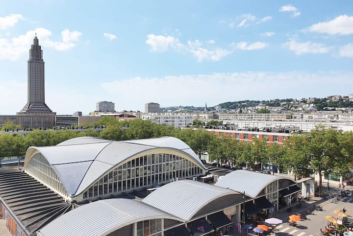 Le Loft Perret - Vue Centre Ville Et Volcan - Le Havre