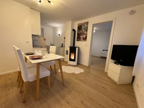 Modern bungalow apartment with a covered terrace