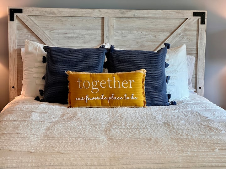 First Floor primary ensuite. Primary ensuites on both the 1st & 2nd floors. Queen bed
