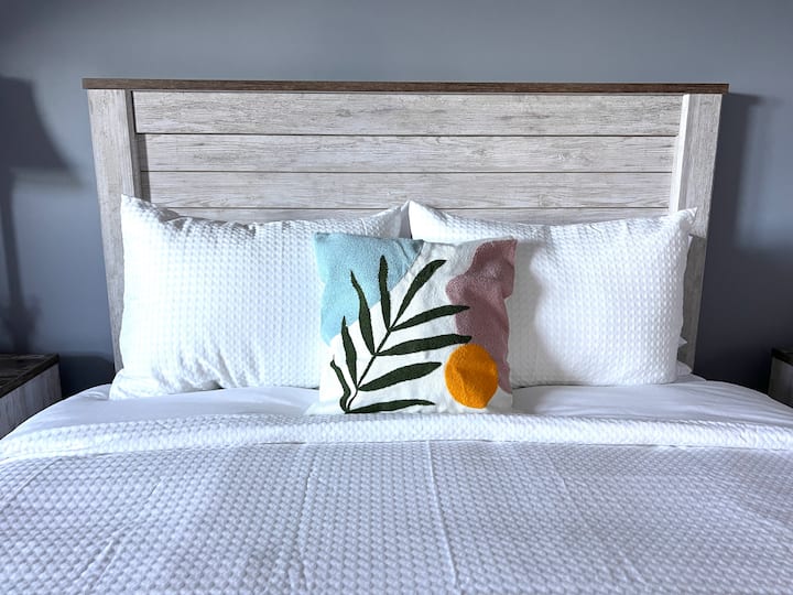 Second Floor primary ensuite. Primary ensuites on both the 1st & 2nd floors. Queen bed.