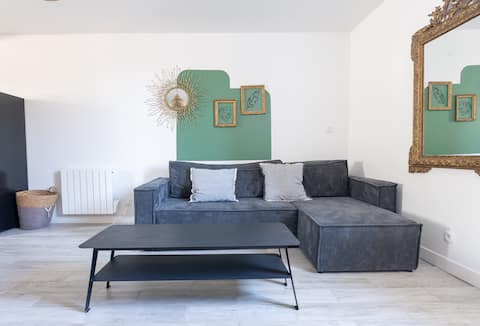duplex near the Saône, one air-conditioned bedroom