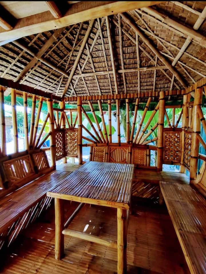 Nipa Hut Cabin #3 With Pool View - Samboan