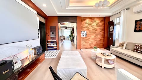 Waterfront Puti ~ Detached 4 +1 Room 20 People/100-inch TV/Singing/Electric Massage Table/Darts Mach