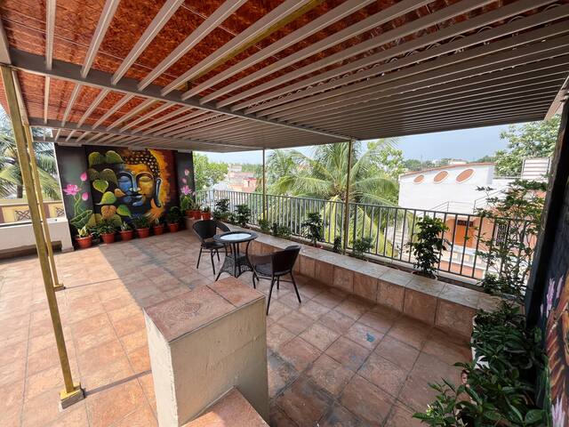 Anshika manson 1BHK AC WIFI attach toilet work sta