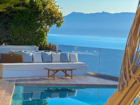 Paleokastro Luxury Villa - Heated Private Pool - Jacuzzi