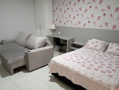 Apartment with air-conditioning and a barbecue grill