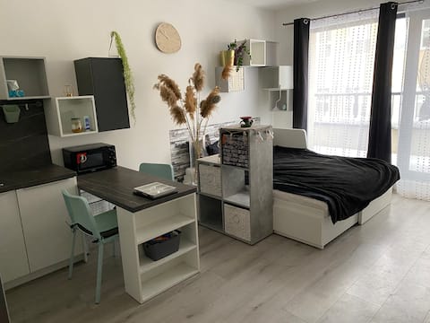 Central apartment with garage parking