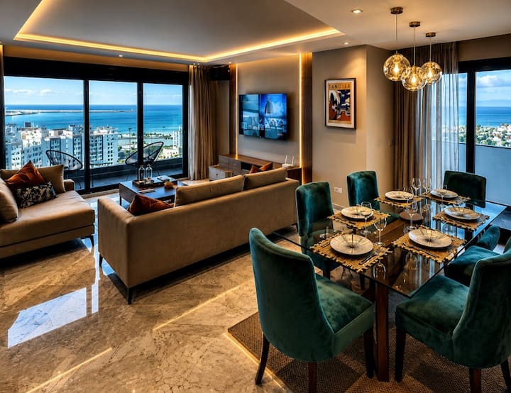 Penthouse Vue Sur Mer & Piscine - Tánger