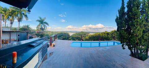 House with dam view
