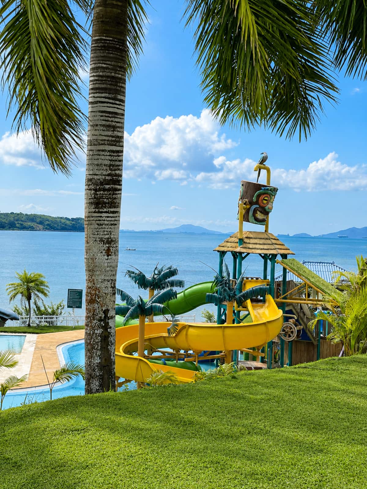 Freshwater pool overlooking Golden Beach and the Pacific Ocean