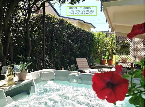 Lake Garda: Large aptx8 in villa with hot tub