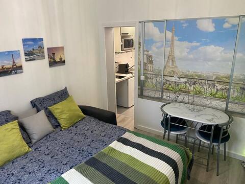 Studio with kitchen and bathroom