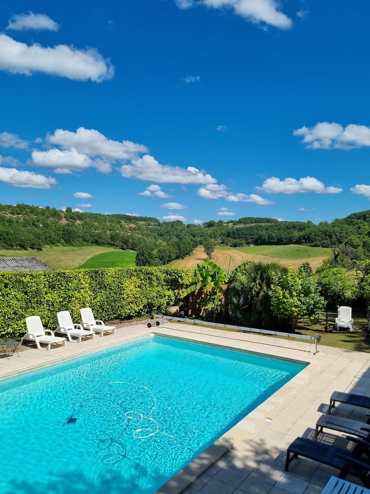 Domaine Du Treil -3 Gites-piscine Et Lac Privés- - Saint-Georges