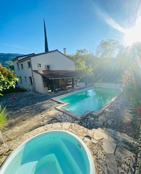 Villa surrounded by nature with pool