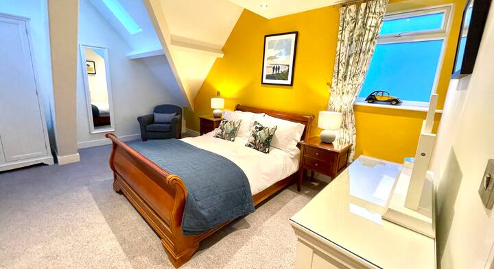 Bedroom 2, stylish double bedroom with ensuite shower room