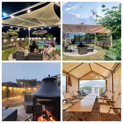 New pension for a large family of 10 people in Gapyeong # Morning Calm Garden # Morning Calm Garden