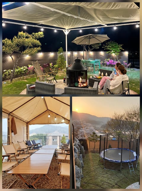 Gapyeong Harry's 10-person large family quiet private new pension
#CleanHouse #MorningCalmGarden,
