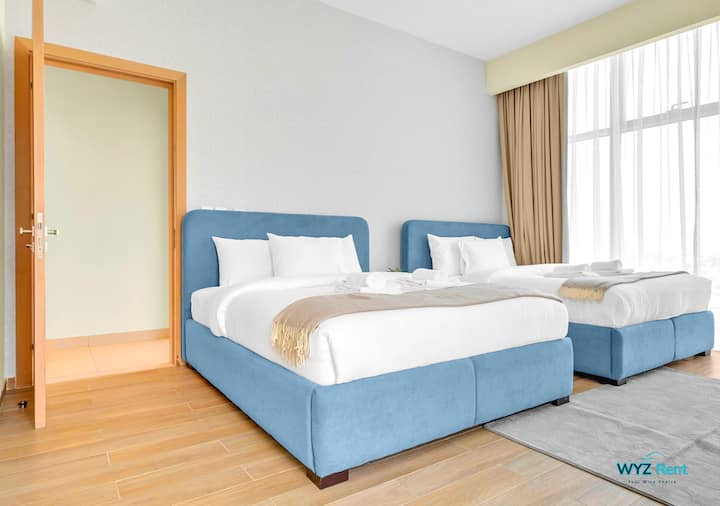 明亮的空间内有两张舒适的床，非常适合家庭乐趣或深夜聊天！
