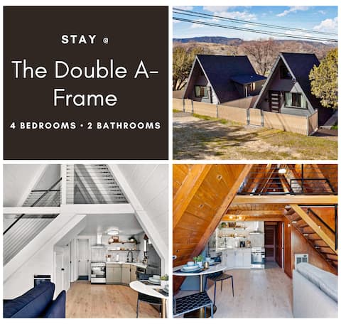2 Charming New A-Frame Homes w/ 6 Beds Near Lake