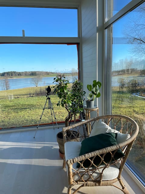 Hjortron height, with the area's most beautiful lake view