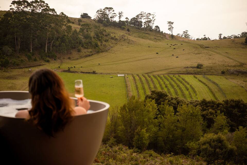 Candlebark Ridge, off grid above the sea, St Marys, Tasmania, Australia, photo 2 of 10