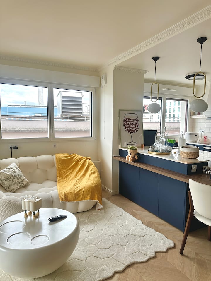 Seine View • Cozy 2br Apartment Near Paris - Ivry-sur-Seine